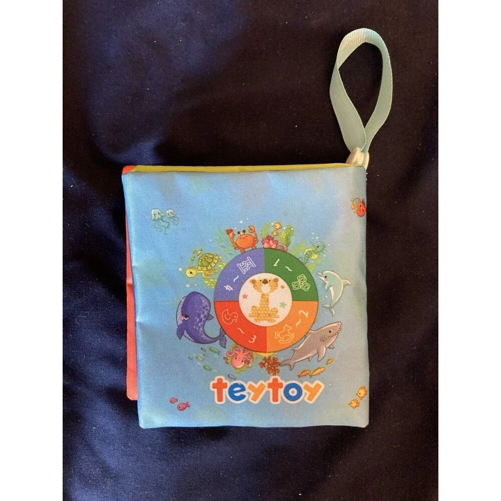 Teytoy Baby Soft Cloth 6 Books Educational Activity Crinkle Rattle Squeak